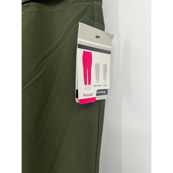 Alex + Abby NWT Olive Chive Motion Ruched Adjustable Bootcut Woven Pant Medium - Picture 8 of 11